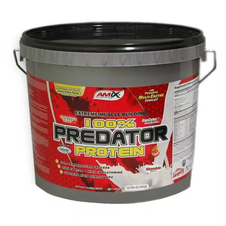 Amix Nutrition - Predator Protein 4 Kg - Proteína de Suero para Recuperación y Crecimiento Muscular - 1