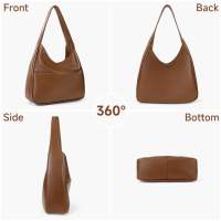 Bolso de mano de cuero para mujer, bolsa de hombro grande y suave, estilo informal, a la moda, 1 piezas - details 12