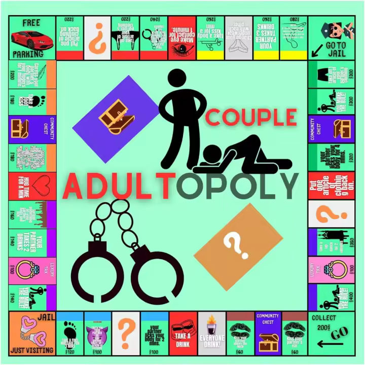 Loveopoly - Juego Loveopoly, Juego de mesa Adultopoly, Juego de mesa Adultopoly para parejas Vifoor, Juego Oveopoly, Accesorios para juegos de mesa de cartas para parejas, Cuadro de juego de amor para una cita nocturna - 1