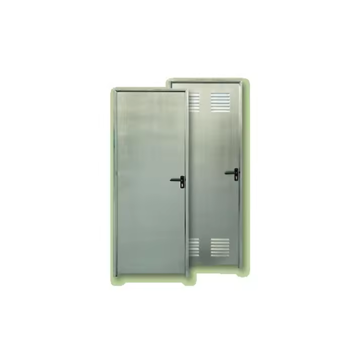 Puerta de Trastero Galvanizada y Ensamblada 990x1800 Izquierda con Ventilación - Puertas Alvarez - 1