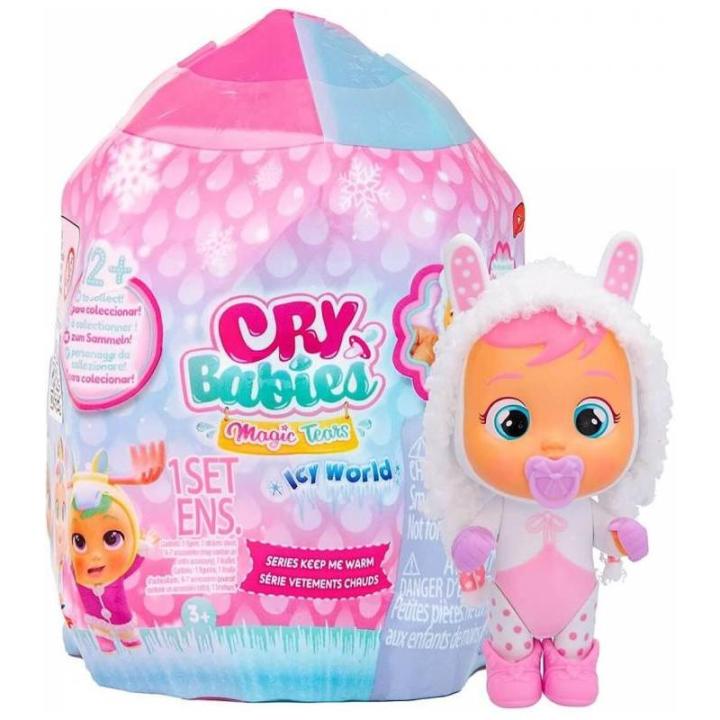Cimco BEBÉS LLORONES LÁGRIMAS MÁGICAS Icy World Keep Me Warm - Muñeca Sorpresa con 14 Personajes Diferentes y Ropa de Tela Incluida