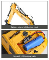Huina 9Ch Excavadora RC Para Niños Coche Control Remoto 2.4Ghz 1:24 Modelo De Simulación Regalo Para Niños Con Batería Y Control Remoto - details 10
