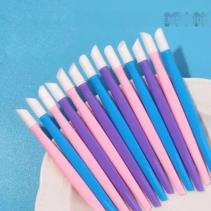 10pcs Herramienta De Eliminación De Piel Muerta Para Uñas Con Punta De Goma Para Manicura Arte De Uñas Color Aleatorio - 1