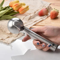 Cuchara De Hielo De Acero Inoxidable Para Helado Y Frutas Hueso De Sandía No Pegajoso Hacer Bolas De Hielo Máquina De Hielo De Hockey En Bicicleta Cuchara De Helado - details 3
