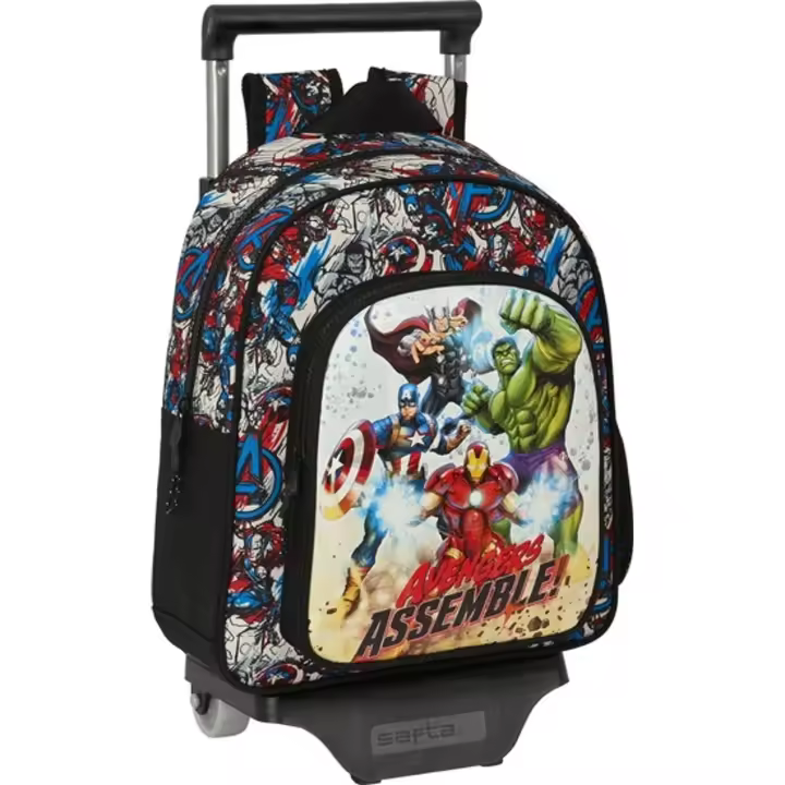 Safta - Mochila Avengers Forever con Carro Incluido Diseño Exclusivo - Mochila + Carro Avengers Forever Diseño Ergonómico - 1