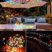 Luz De Paraguas Con Control Remoto Y 8 Modos Operada Por Batería Impermeable Para Decoración De Jardín Patio Courtyard - details 10