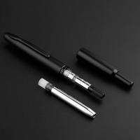 MAJOHN A1 Pluma Fuente Retráctil De Metálico Negro Mate Con Nib EF 0.4mm Para Estudiantes Y Regalos Incluye Convertidor - details 8