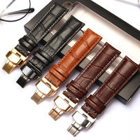 Correa De Reloj De Cuero Genuino Con Cierre De Mariposa En Madera Para Relojes Compatible Con Pulseras De 18mm 20mm 22mm 24mm Accesorios De Relojería - details 1