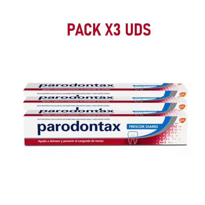 Parodontax  Pasta de Dientes Ayuda a Detener y Prevenir el Sangrado de Encías FRESCOR DIARIO  Pack 3x75 Ml - 1