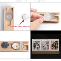 Marco De Fotos LED Creativo 3 En 1 De Acrílico Soporte Para Imágenes De 3 Pulgadas Decoración De Escritorio Hogar Sin Marcas - details 4