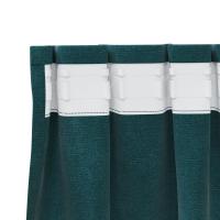 Cortinas Opacas vidaXL con Cinta Superior 2 pcs Verde Oscuro Terciopelo - details 3