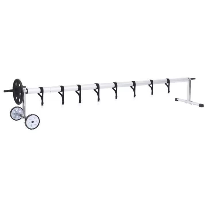 vidaXL Enrollacobertor para piscinas con base de acero inoxidable - 1