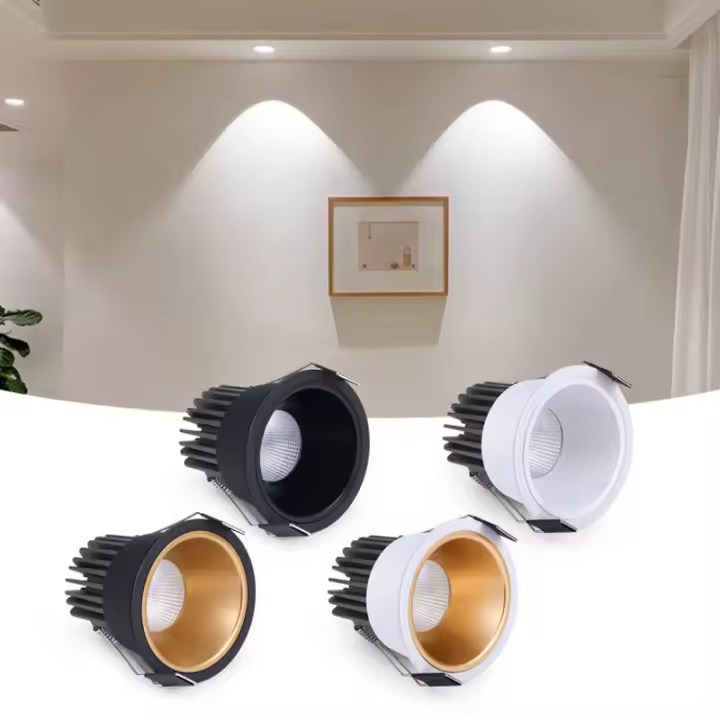 Spotlight LED COB De Aluminio Revestido Recipiente Alta Calidad 5W 7W 9W 12W Bombilla De Iluminación Para Techo 110V 220V Luz De Bajo Perfil Para Hogar - 1