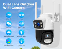 Cámara De Seguridad IP Hiseeu Wifi Con Lente Dual 4X Zoom Digital AI Detecta Humanos ONVIF Pantalla Completa 4K 8MP Exterior PTZ - details 0