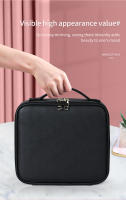 Bolso De Maquillaje De Cuero PU Organizador De Viaje Para Mujeres Con Divisores Ajustables Bolso De Cosméticos Estilo Crocodile Portátil Para Artistas - details 2