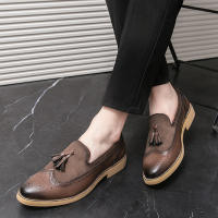 Zapatos De Liderazgo Elegante Para Hombre Casual Formal Slip-on Loafers De Cuero Tassel Para Noche Fiesta Boda Zapatos De Velada - details 19