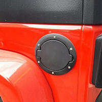 Cubierta De Tanque De Combustible Negro Pulido De Acero Para Jeep Wrangler JK JKU Sin Limites Rubicon Sahara Con Tapa De Tanque Y Accesorios - details 5