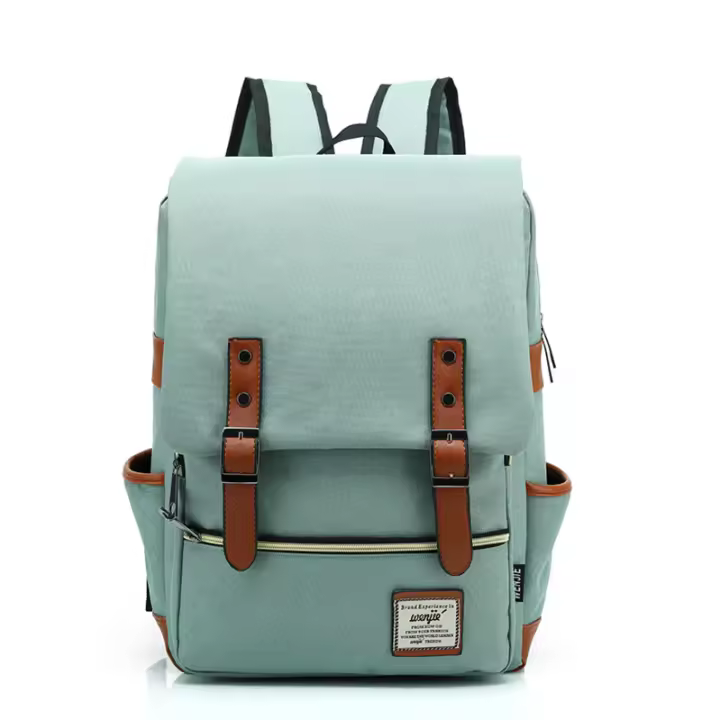 Mochipa Escolar informal unisex retro, mochipa para equipo portátil de viaje, para tableta mochipa (GREEN) (paquete de 1) - 1