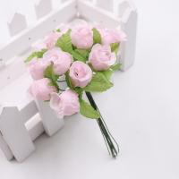 12pcs Bouquet De Flores Artificiales Rosa De Seda De 2cm Para Decoración De Boda DIY Scrapbook Wreath Caja De Regalo Y Artesanía - details 6
