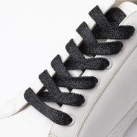 Par De Cordones De Zapatillas Planas Brillantes Y Plateados Metálicos Para Zapatos Lustra-Vidrio Pearly En Poliéster - details 14