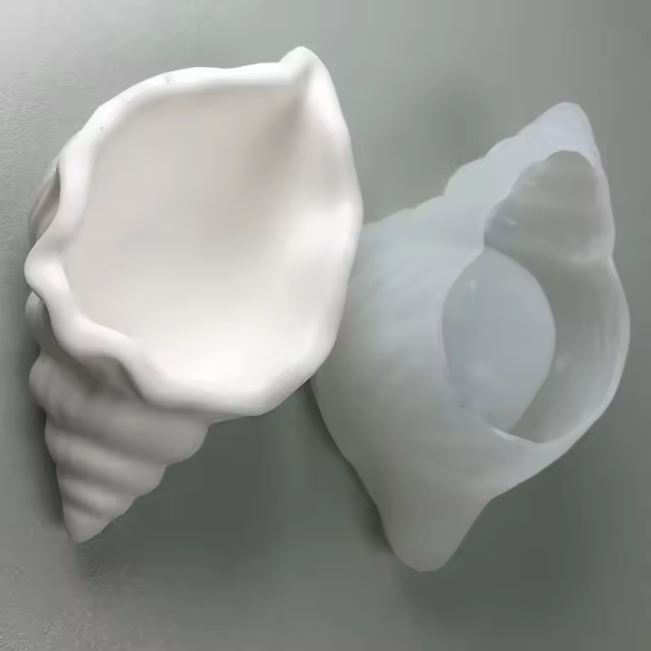 Molde De Concha De Silicona Para Velas Y Decoración Del Hogar Forma De Caracol Tamaño 12x5.6x3.8cm Molde De Resina Y Velas Aromáticas - 1