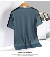 Camiseta De Hombros Desiguales Para Hombre Y Mujer Camiseta Deportiva De Verano Para Correr Corta Suelta De Seda Con Efecto De Hielo Secado Rápido - details 16