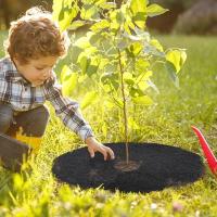 Anillo De Mulch Para Árboles No Tejido Barriera Antidesbarrapados Protector Mat Cubierta De Plantas Control De Malas Hierbas Jardinería 15cm-82cm - details 2