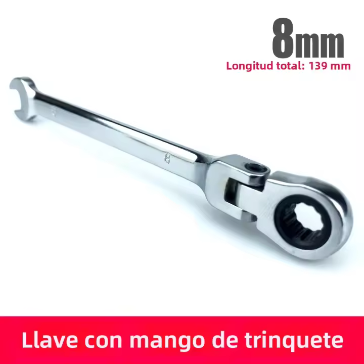Juego De Llaves De Cabeza Flexibles Y Rasquete Para Reparación De Coches Herramienta Universal De Crámer Vanadio Acero Multifuncional - 1