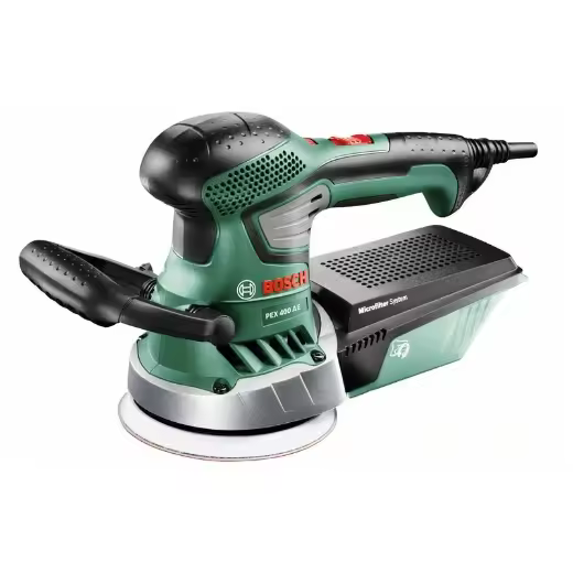 Bosch Home and Garden PEX 400 AE - Lijadora excéntrica, diámetro 125 mm, 370 W, color negro y verde - 1