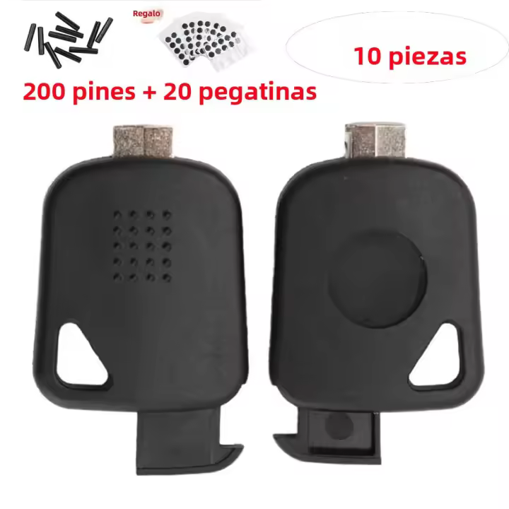 Carcasa De Llave Transponder Universal 10/20pcs Para Coche Con Soporte De Chip Y Cabeza De Llave Sin Logo ABS+Metal - 1