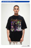 Camiseta Anime CODE GEASS Vintage Lelouch Lamperouge T-shirt Oversize Streetwear Manga C.C. Para Mujer 100% Algodón - details 3