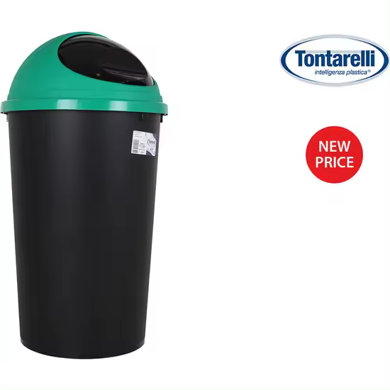 Cubo Basura Tontarelli con Tapa 25L - Diseño Moderno - 1