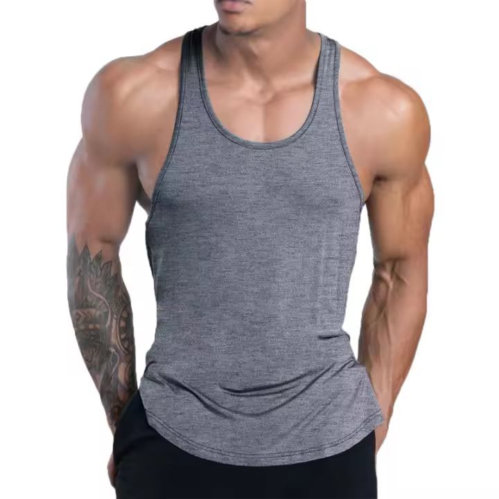 Top De Gimnasio Para Hombres Verano Quick-Dry Elastic Loose Sports Camiseta De Entrenamiento De Gimnasio Running Y Baloncesto - 1