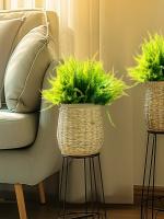 8pcs Plantas Artificiales De Ferne Persa Decoración De Habitaciones Interiores Y Jardines Falsas Hojas Verdes Ajustables Para Bodas Y Fiesta - details 0