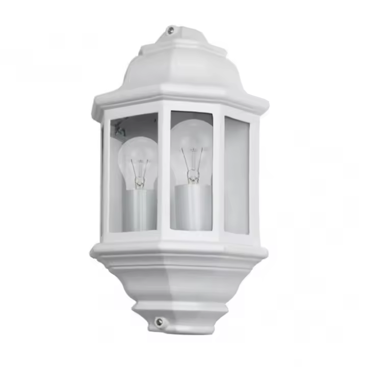 FABRILAMP Aplique Exterior Aluminio Shaula 2xe27 Blanco Ip44 38,5x22x12,5 Cm - Alta Calidad - 1