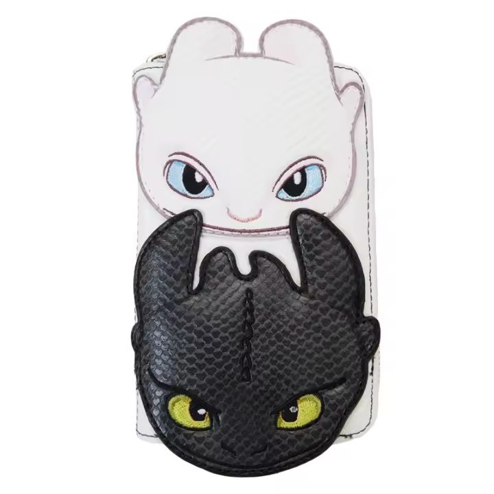 LOUNGEFLY CArtera  mujer Furia Nocturna Diurna mujer  Desdentao Como Entrenar a tu dragón Desdentao Toothless  How to train to your dragon monedero - 1