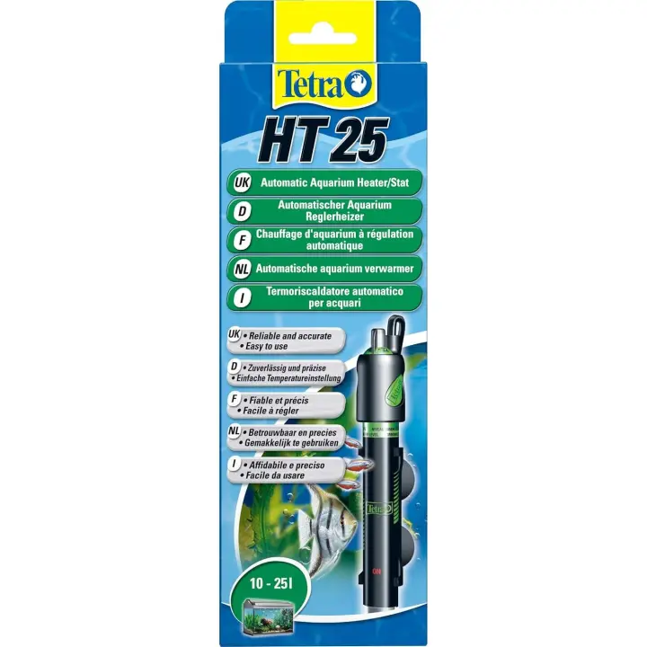 Tetra HT 25 - Potente calentador de acuario para cubrir diferentes niveles de potencia con el mando de ajuste de temperatura - 1