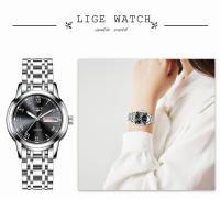 Reloj De Mujer LIGE Lujo Moda Cuarzo Acero Inoxidable Resistente Al Agua Con Calendario Pantalla Romana Reloj Casual Para Mujeres - details 0