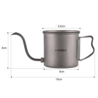 Cafetera De Titanio Para Camping Y Viajes 650ml/550ml/400ml Kettle De Pueyo Para Café Té Agua Con Estilo De Pato Adecuada Para 2 Usuarias - details 8