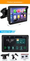 Reproductor Multimedia Para Coche Universal 7 Pulgadas Con Carplay Y Android Auto HD Pantalla Táctil FM AUX USB Bluetooth Sin Cable - details 16