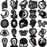 50PCS Etiquetas De Vinilo Impermeables Góticas Negras Y Blancas Estilo Skull Para Botellas De Agua Y Teléfono Móvil - details 3