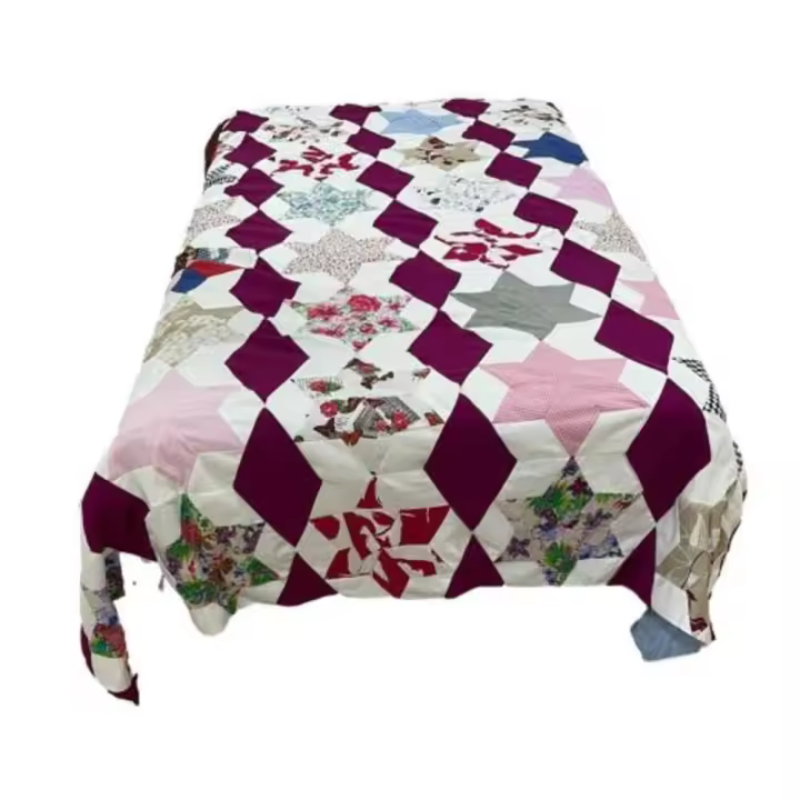 Hecho a mano Colcha Patchwork – 105 x 190 – Multicolor - Verano – Muebles y Electrodomesticos Contreras - 1