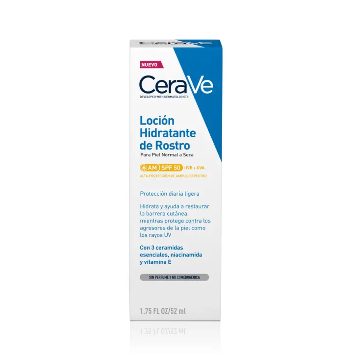 Cerave Loción Hidratante de Rostro SPF 50 UVA/UVB 52 ml - 1