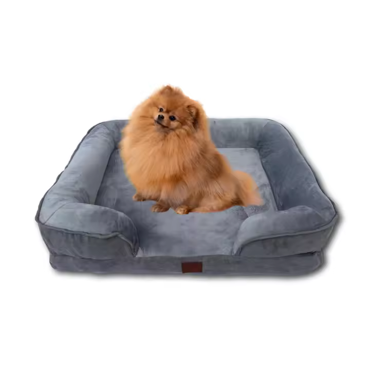 Sofá / cama de 51*38*15 para mascotas de espuma suave y cálida, inferior antideslizante con borde reforzado impermeable y con funda lavable extraíble. - 1