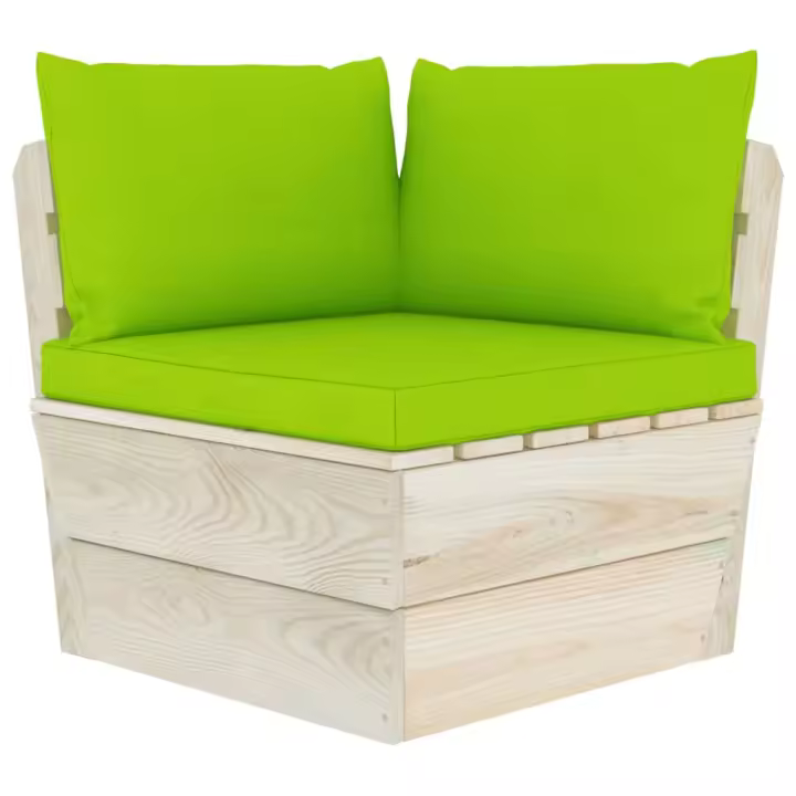 vidaXL Cojines para palets 3 unidades tela Oxford verde claro - 1