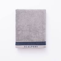 Scalpers Home Toalla de baño 90x150cm 100% Algodón 550GSM gris con rayas - details 1