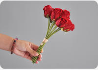 Bouquet De Rosas Rosa De 24CM Decoración Para El Hogar Propiedades Fotográficas Guía De Carretera Para Boda Flores Artificiales - details 32