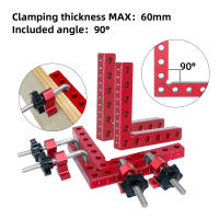2 Pack Herramienta De Carpintería De Aluminio 90 Grados Posicionamiento Cuadrados Abrazadera Ángulo Derecho Para Trabajos De Madera - details 0