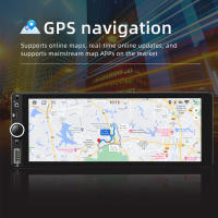 1 Din Android Car Radio Wireless CarPlay Android-Auto Wifi Bluetooth Handsfree GPS FM RDS USB 6.86" IPS Screen Head Unit BD6021A - details 0