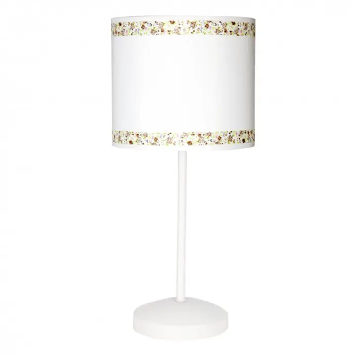Lámpara de Mesa FABRILAMP FAB 107371002 | Sobremesa Cenefa Blanco/marron 1xe14 - 1